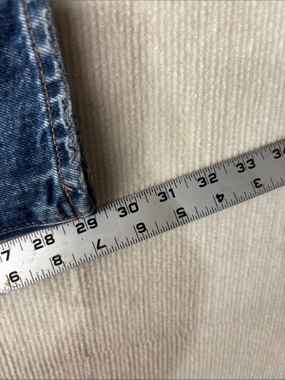 Madewell Women’s “Broken Zipper”Relaxed Dark Blue Denim Jeans - Picture 6 of 8